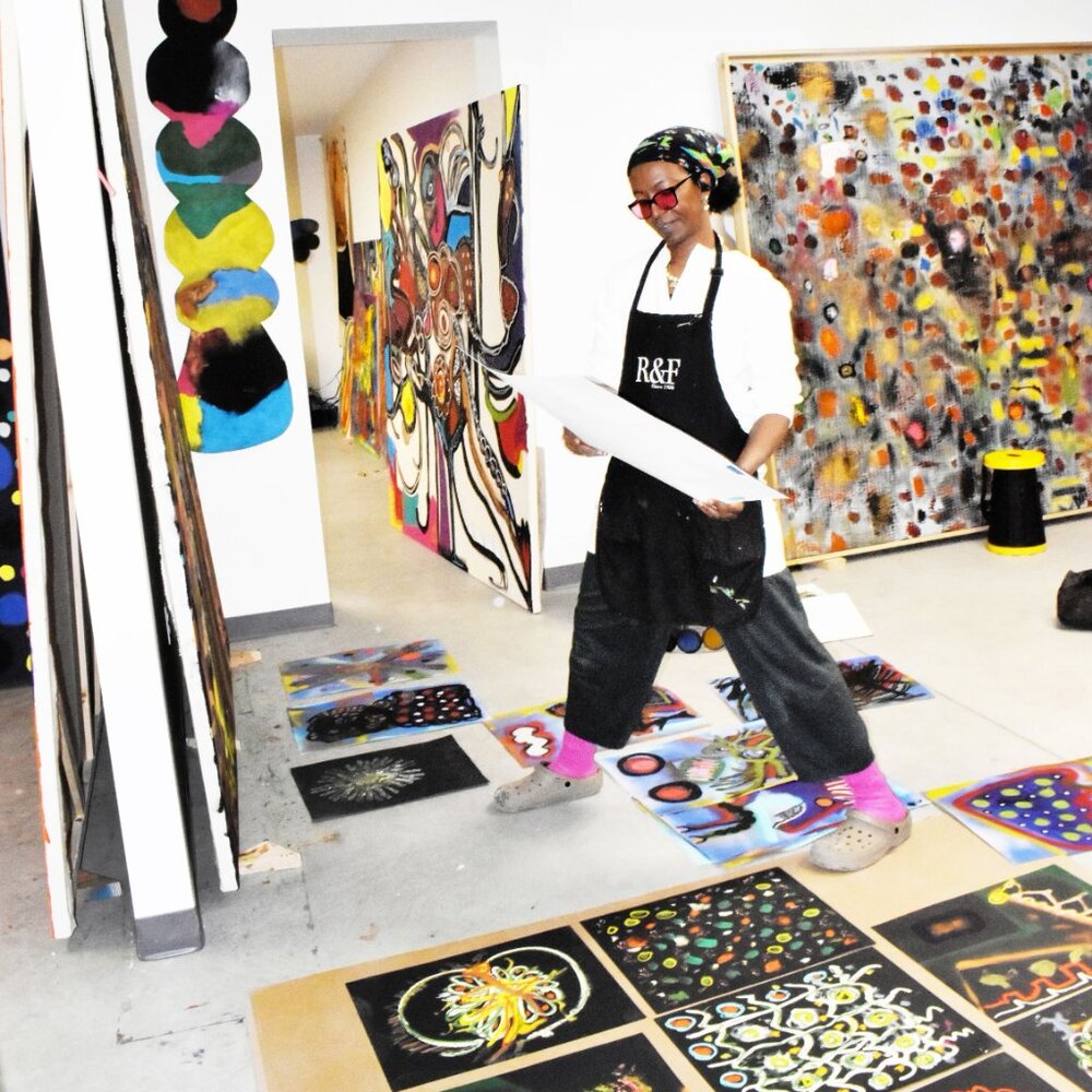 NWT Jane Carr for Hauser & Wirth Scarf Artist Uman Hell in Heels - Picture 3 of 11